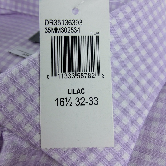 MICHAEL KORS MENS DRESS SHIRT LILAC SIZE 16 ½ SLEE - Picture 3 of 4